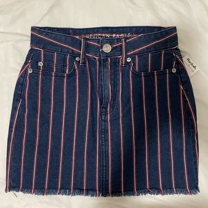 American Eagle Jean Striped Skirt